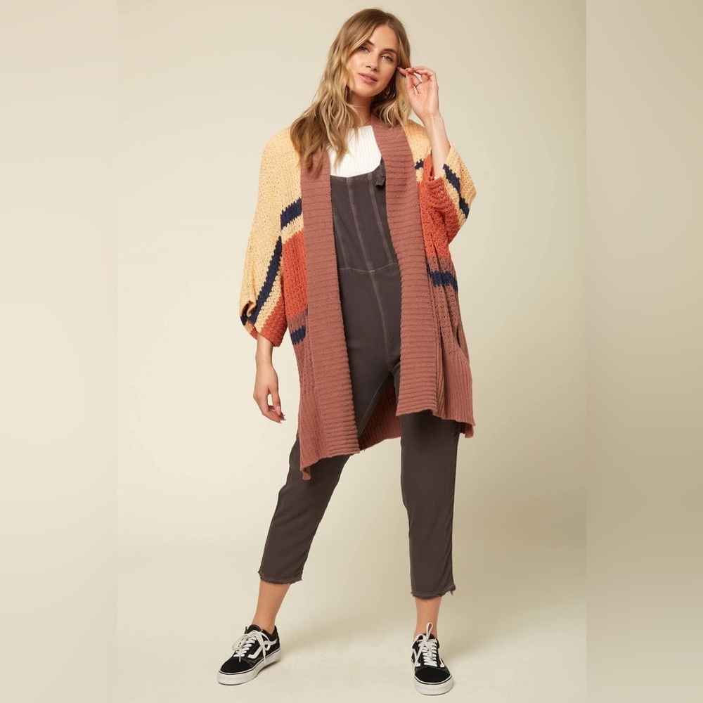 Oneill Open Front Knit Capecod Oversized Cardigan… - image 1